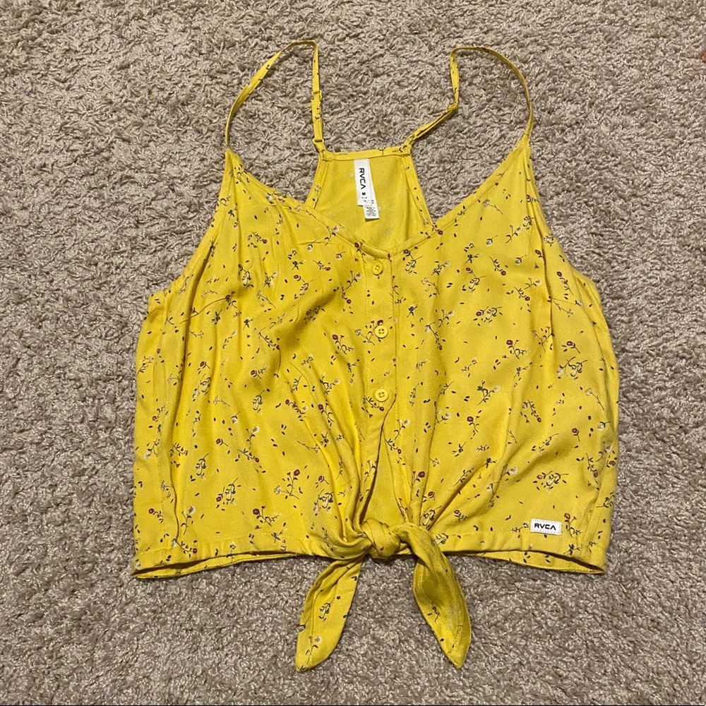 RVCA Tie front crop top NWOT